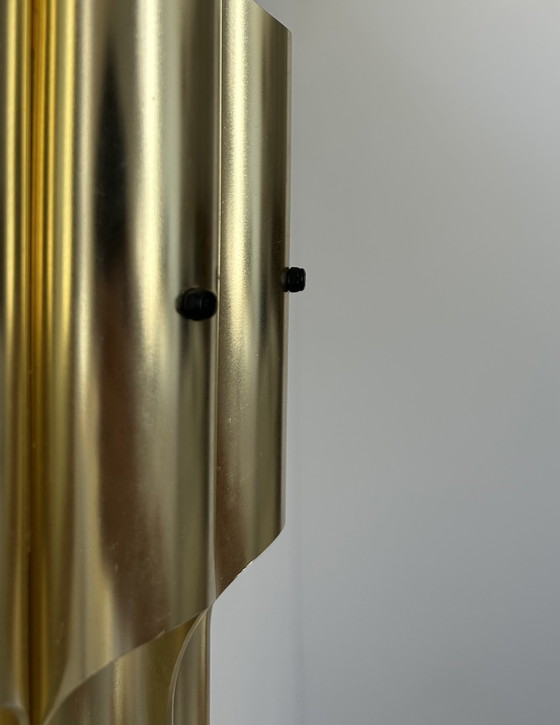 Image 1 of Lampada da parete vintage curva Karlby &quot;Pan&quot;, ottone, Lyfa Danimarca 1960