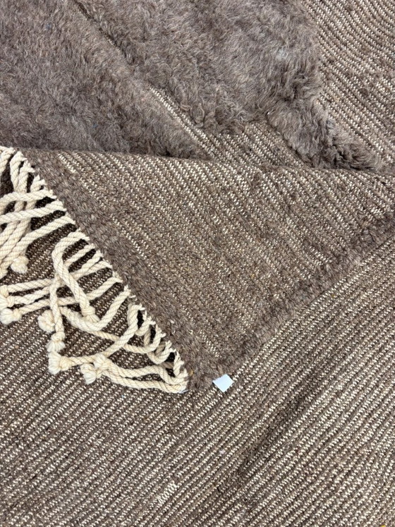 Image 1 of Moroccan Rug Handmade Wool Rug Beni Ouarain Style Large Area Rug Neutral Berber Rug Minimalist Boho Rug
