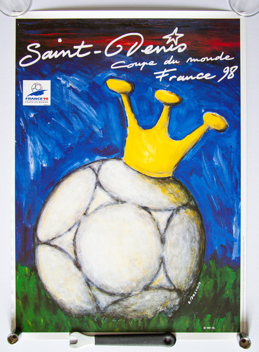 Original Vintage Poster World Cup 98 France Saint-Denis / 70 x 50 cm / With Original Packaging