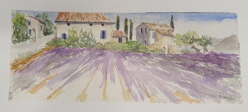 Watercolor Provence 20 x 50