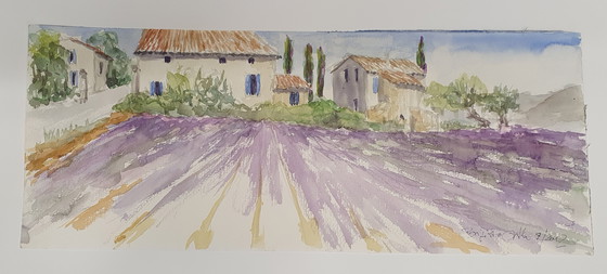 Image 1 of Watercolor Provence 20 x 50