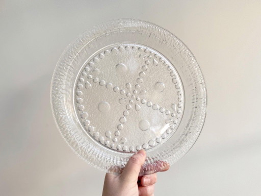 1x Large Vintage Scandinavian Glass Serving Dish – tafelwaar (photo 2 of 6)