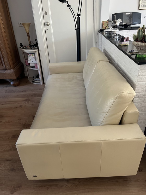 Image 1 of Divano lounge Rolf Benz in pelle color crema