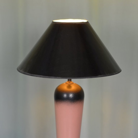 Image 1 of old pink table light