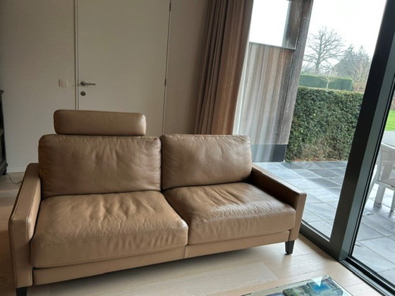 Image 1 of Splendido set Rolf Benz EGO – Pelle beige di alta qualità