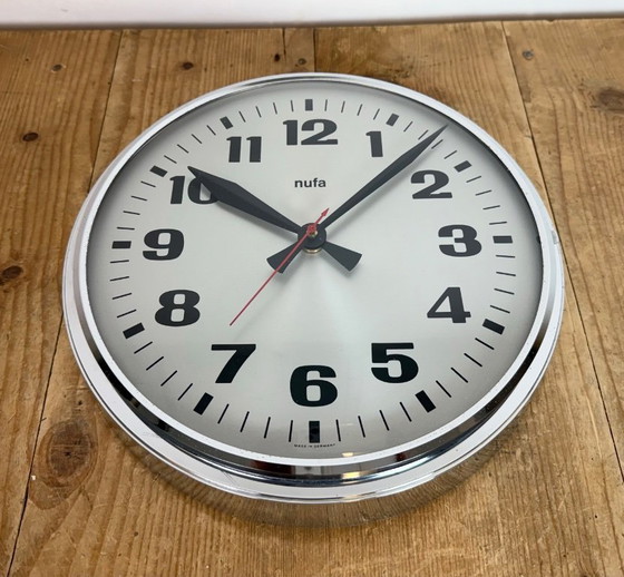 Image 1 of Reloj de pared eléctrico antiguo de NUFA, década de 1960.