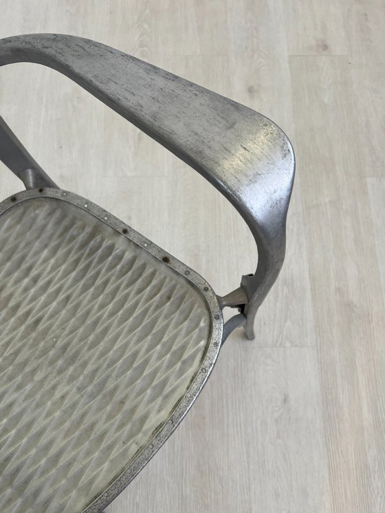 Image 1 of Aluminiumstühle - Avec-Plakette « Gaston Viort - Salon de Provence »