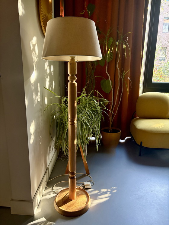Image 1 of Rare pine floor lamp by Solbackens Svarveri (70s)