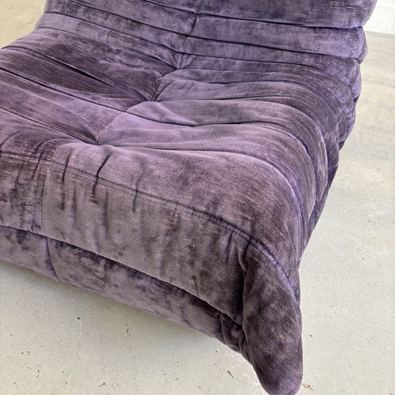 Image 1 of Purple Togo lounge chair by Michel Ducaroy for Ligne Roset