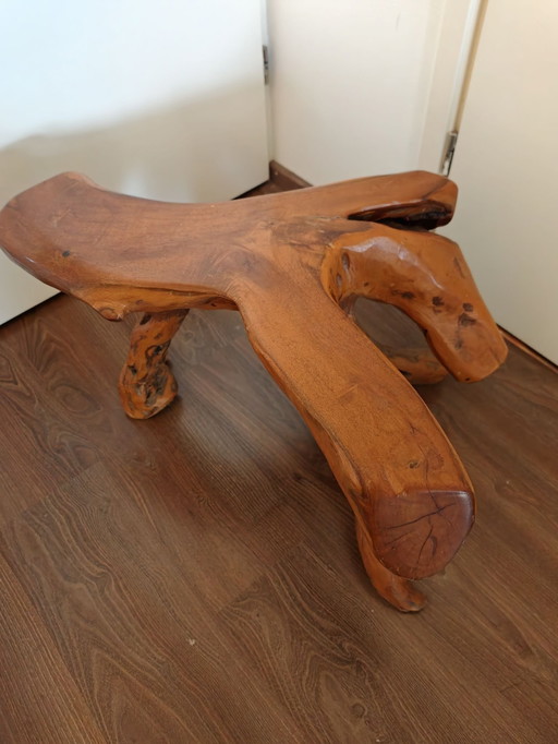 Table basse vintage Brutaliste Wabi-sabi