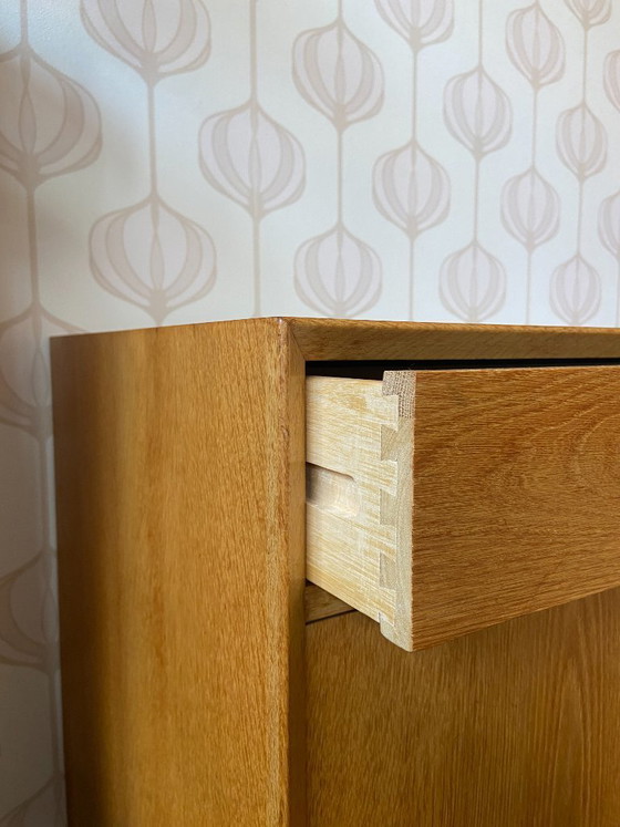 Image 1 of Vintage Danish oak wall cabinet/sideboard by Brouer Møbler