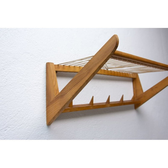 Image 1 of Vintage wall shelf in beech wood by Krásná Jizba, Czechoslovakia 1960