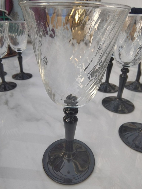 Image 1 of Bicchieri vintage Luminarc Nocturne Swirl