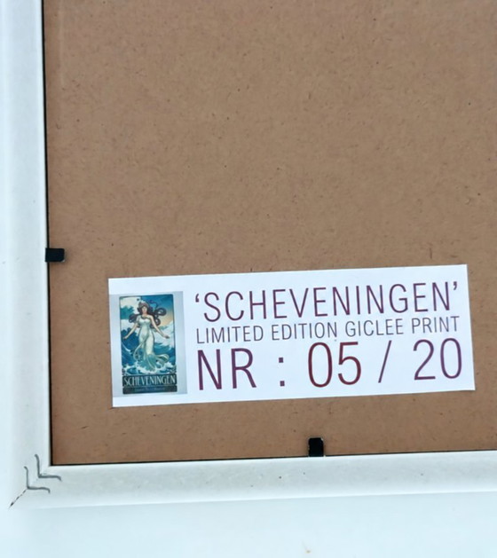 SCHEVENINGEN Alphonse Mucha Stile Viaggio Poster Stampa I – Decorazioni murali, Carta (photo 3 of 5)