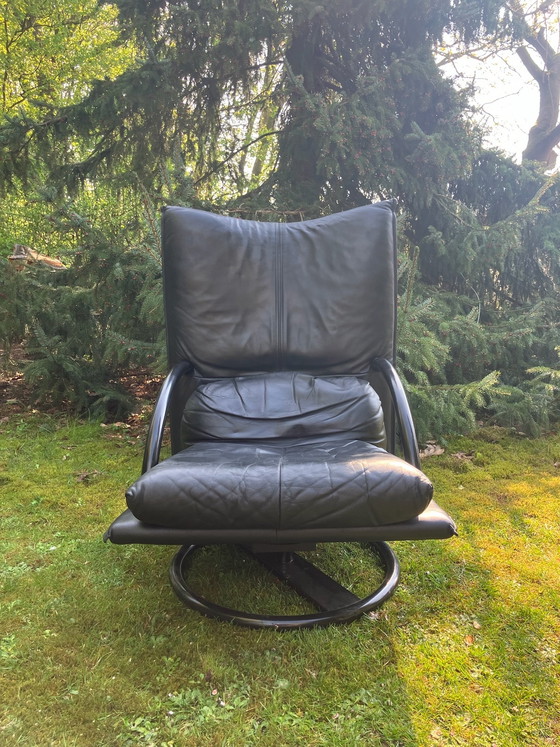 Image 1 of Rolf Benz BMP - Fauteuil design pivotant en cuir