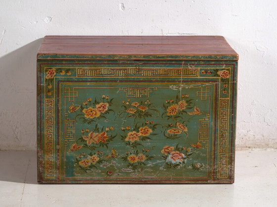 Baúl chino antiguo pintado en madera de pino - China, c.1900 – Armarios de almacenamiento (photo 29 of 40)