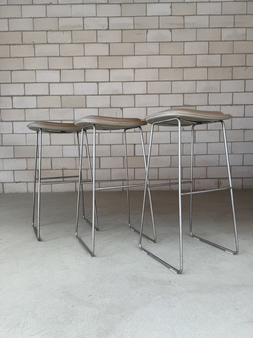 3x Cappellini Hi Pad stool by Jasper Morrison