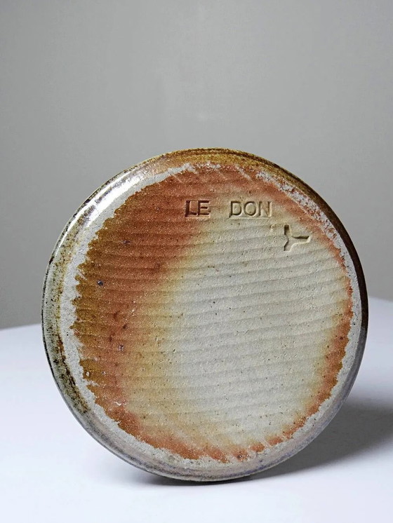 Portacandele vintage o soliflore in gres smaltato firmato Le Don. – Porcellana (photo 9 of 10)