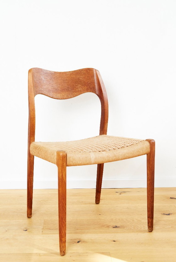 Image 1 of Niels O. Møller eetkamerstoelen nr. 71 voor J. L. Møller, set van 3
