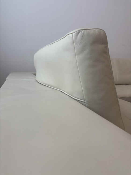 Image 1 of Rolf Benz Dono designer corner sofa couch leather beige