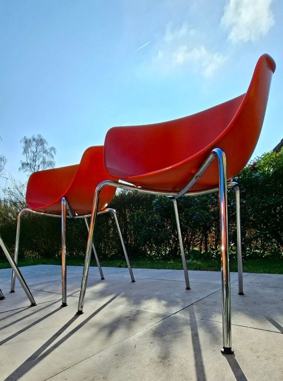 Image 1 of Set of 6 vintage Sintesi Orbit Large chairs – iconic Italian design