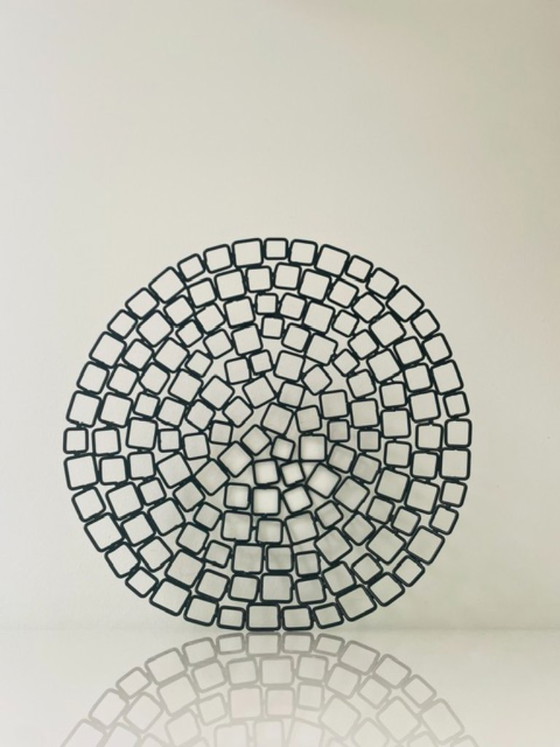 Image 1 of Bol design noir mat en maillons métalliques