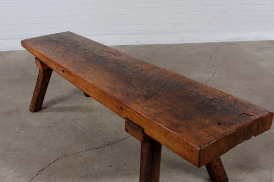 Banc de Boucher Restauré, Banc d'Assise, Table Basse, Banc à Fleurs – Wood, Industrieel (photo 11 of 12)