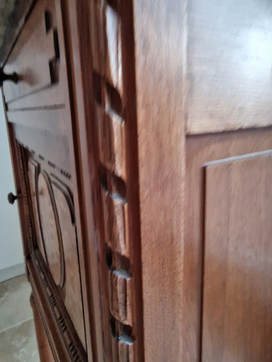 Image 1 of Antiek Frans Louis XVI nachtkastje met marmeren blad – circa 1900 Vintage