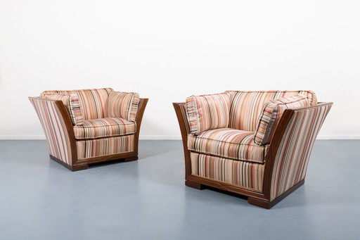 Coppia di poltrone di design italiano degli anni '80