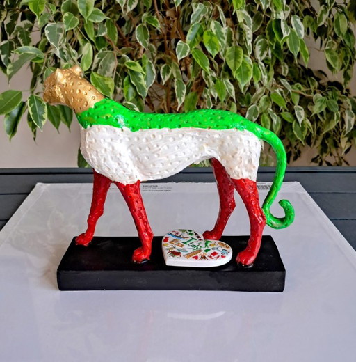 Enzo SAN MARCO - Il Ghepardo - Künstlerskulptur – beeldhouwkunst