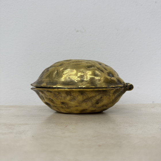 Image 1 of Brass Walnut Shaped Nut Cracker, 1970's