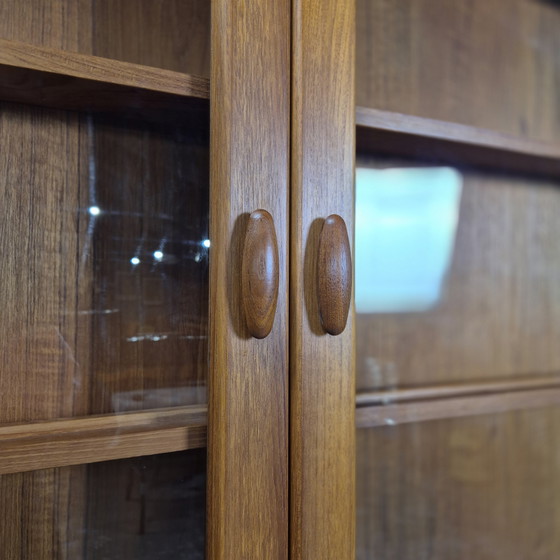 Image 1 of Dyrlund vintage 1960s wall unit display cabinet Danish