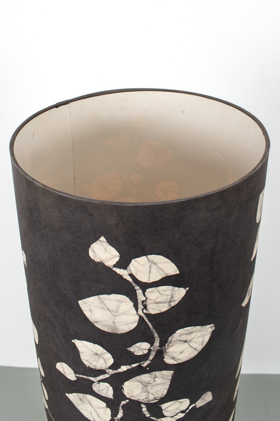 Image 1 of White glass floor lamp