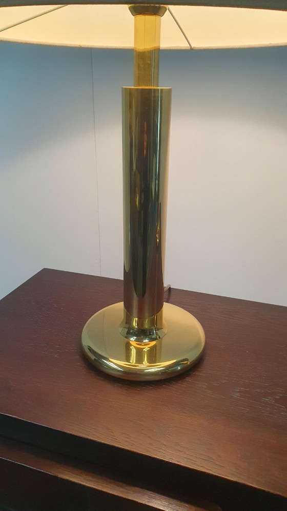 Image 1 of 2x XL Regency brass table lamp Baulmann Leuchten 80s