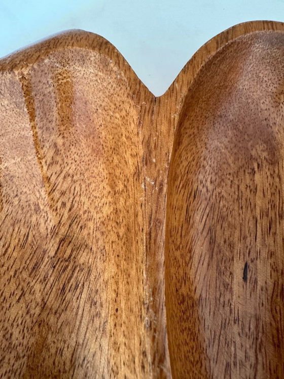 Image 1 of Pie de cuenco de madera de los años 70