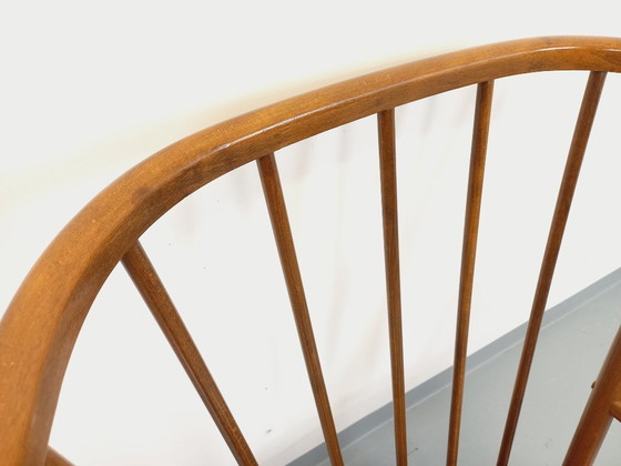 Image 1 of Poltrona vintage Baumann in legno, modello Fan, anni '60