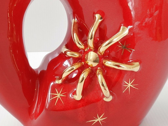 Image 1 of Vintage 1950s Star Sun Spider Ceramic Vase, 1950s, 50s, Vallauris, 1950s