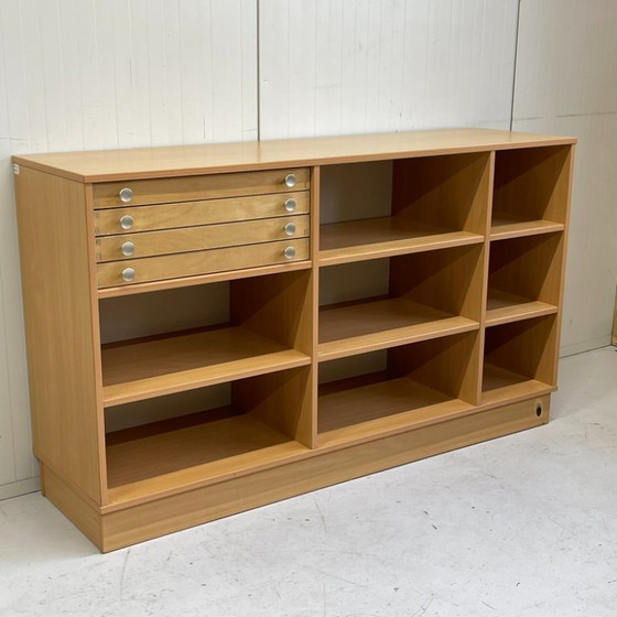 Image 1 of Armario escolar antiguo, separador de ambientes, librería, cajones para papel