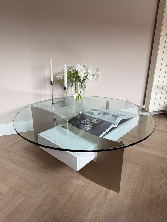 Image 1 of Mesa de centro de cristal Caspirini Klee (con cajón)