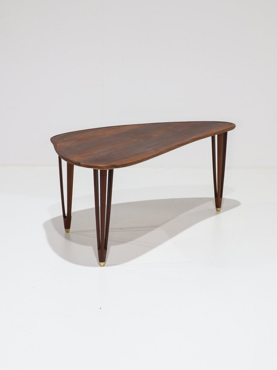 Organic Coffee table BC Møbler triangle rosewood Danish 1960s (photo 7 of 13)