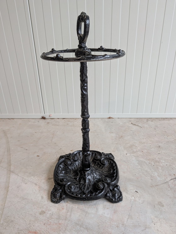 Umbrella stand - Cast Iron Art Nouveau (photo 2 of 8)