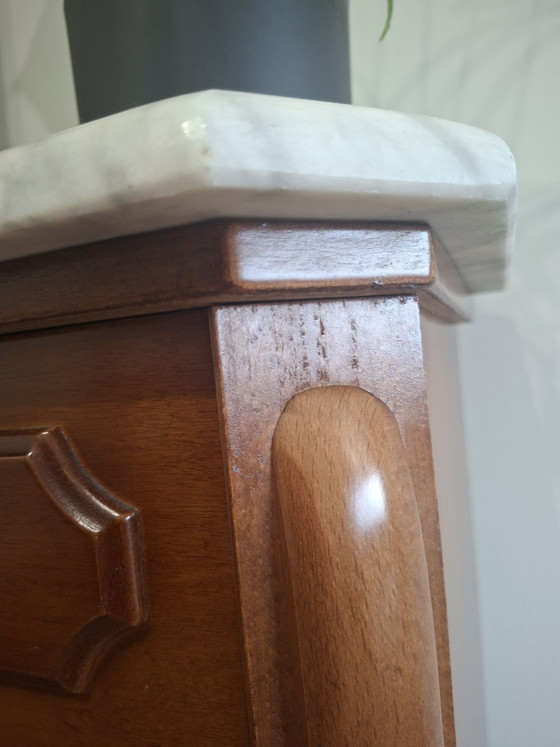 Credenza vintage in legno massello con piano in marmo – Artisan, Credenze (photo 5 of 6)