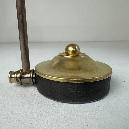 VINTAGE BRASS & OPALINE WALL LIGHT