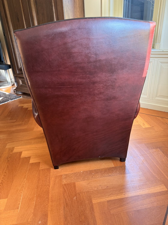 Fauteuil en cuir exclusif Léon Mol (Sittard) avec repose-pieds assorti – Leather (photo 4 of 6)