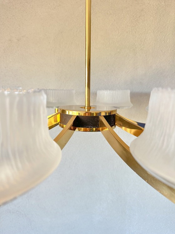 Lampadario Vintage XL Hillebrand – Glass, Metal (photo 10 of 16)