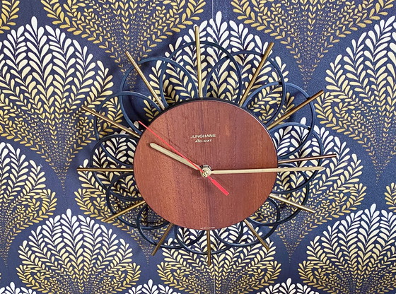 Image 1 of Junghans Ato Mat wandklok jaren 60 Mid Century