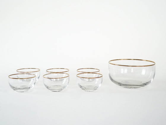 Image 1 of Glass serving set, Italian design, 1970s, made in Italy