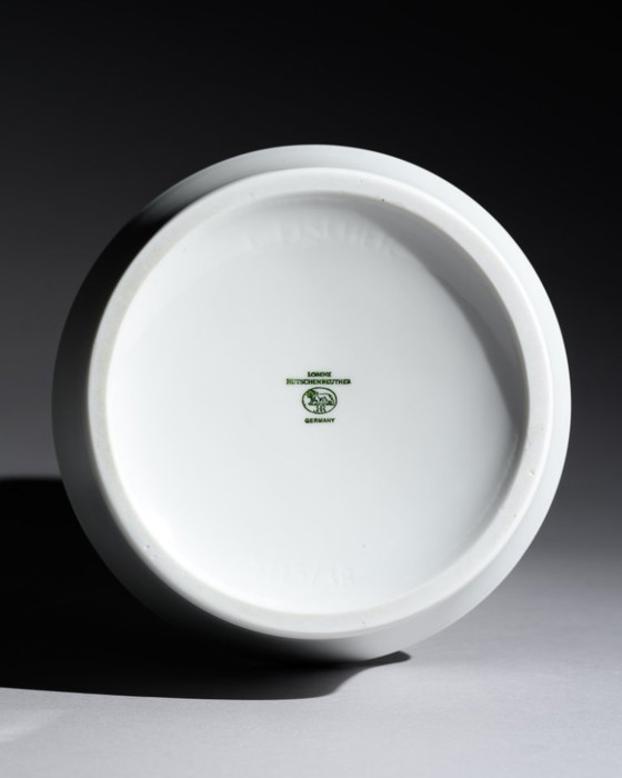 Image 1 of Cuno Fischer Vase TRIO Hutschenreuther Bisque Porcelain Op Art Relief 38+32+27cm