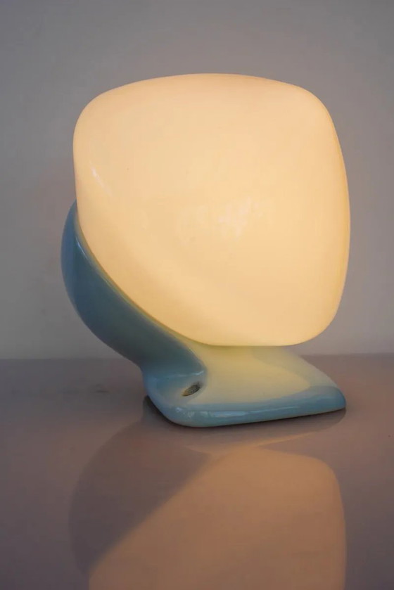 Grote mid-century moderne lichtblauwe badkamer wandlamp van Ifö – Jakobsson, Wandlampen, Porcelain (photo 9 of 15)