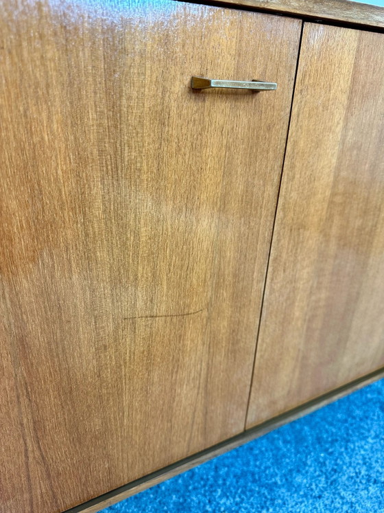Credenza Mid Century Impiallacciatura Teak Cassettiere Anni '50 '60 Vintage, Legno, Marrone (foto 7 di 13)